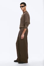 Dark Brown - Loose Sweatpants - 2