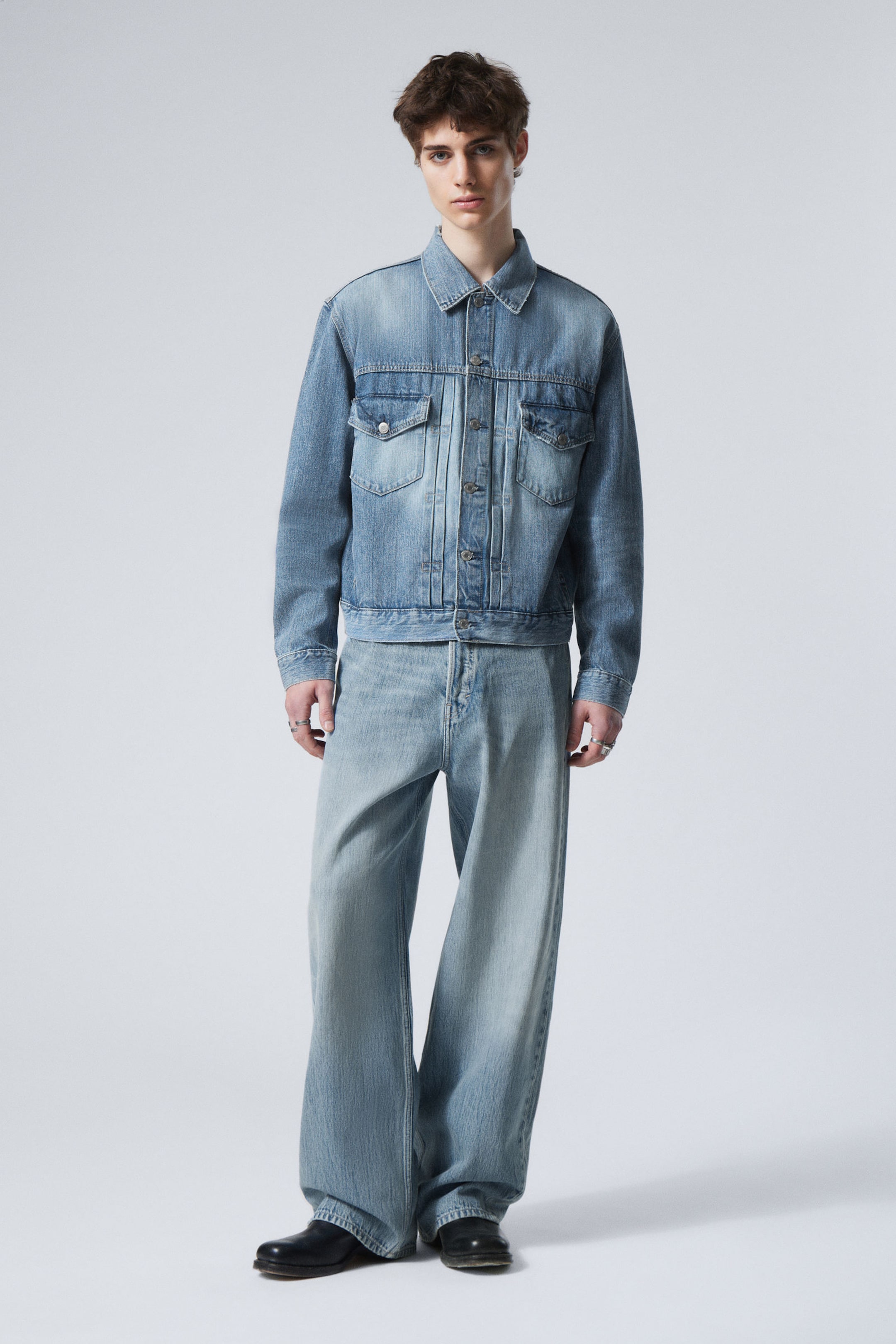 Blue Stream - Mellanblå - Jeansjacka med ledig passform - 2