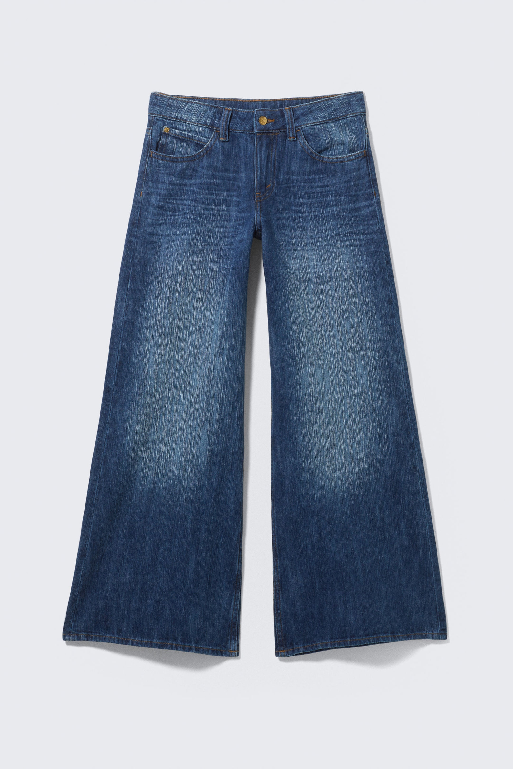 Blue Web - Mittelblau - Poser – Weite Jeans mit normaler Taille - 1