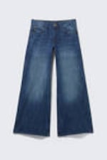 Blue Web - Mellanblå - Poser Regular Waist Loose Wide Jeans - 4