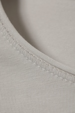 Ecru - Long Sleeve Cotton Top - 1