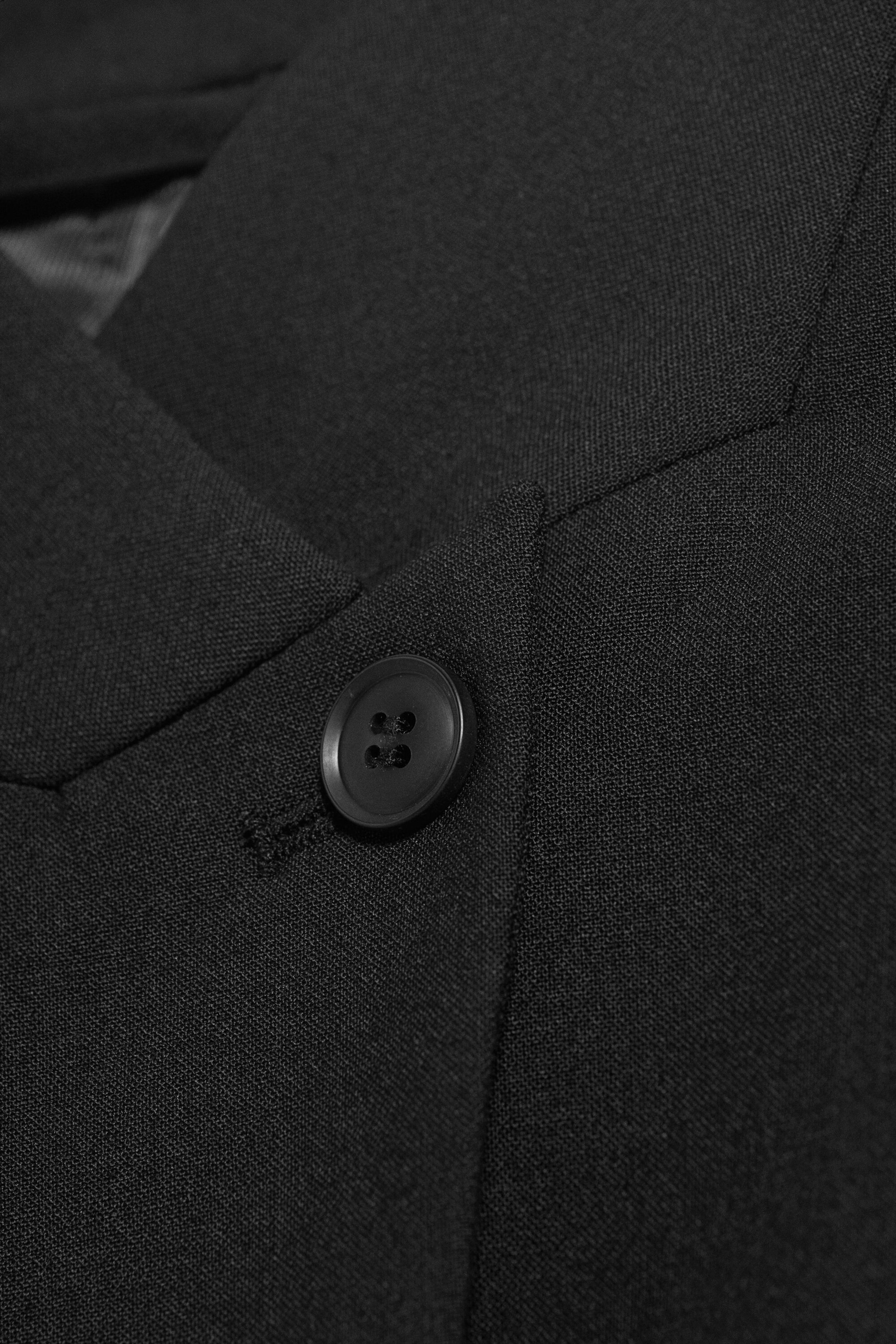 Black - Asymmetric Wool-Blend Blazer - 6