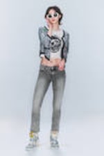 Post Grey - Sleezie Low Rise Skinny Jeans - 0