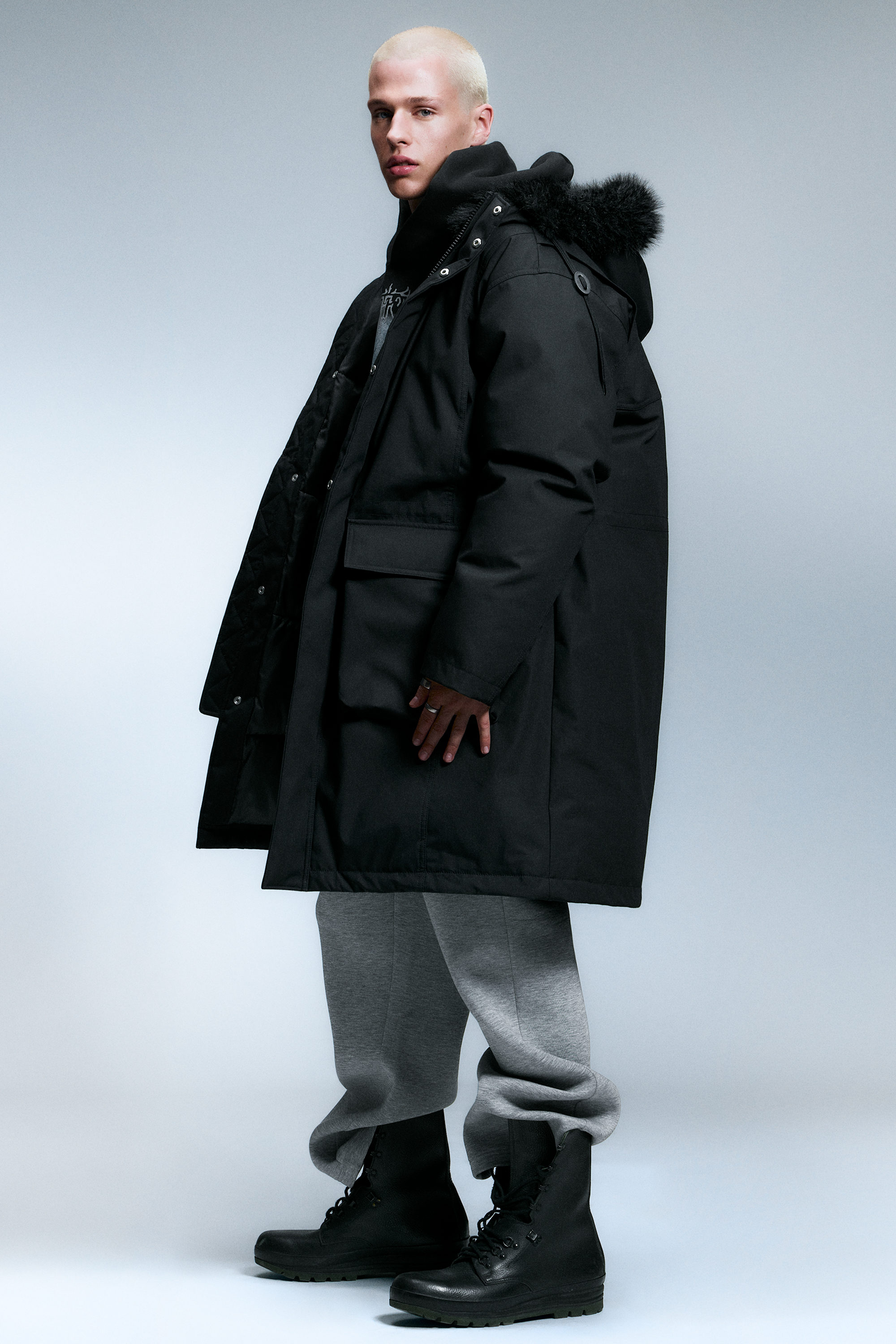 Noir - Parka matelassée oversize - 7