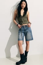 Arizona Blue - Medium Blue - Monterey denimshorts med lavt liv - 1
