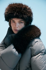 Mörkbrun - Fuskpälsvantar - 0