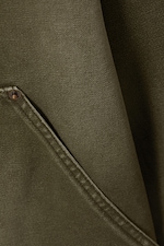 Washed Khaki Green - Relaxed Washed Utility Jacket - 1