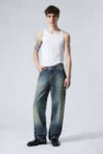 Gasoline Blue - Medium Blue - Galaxy Loose Straight Leg Jeans - 4