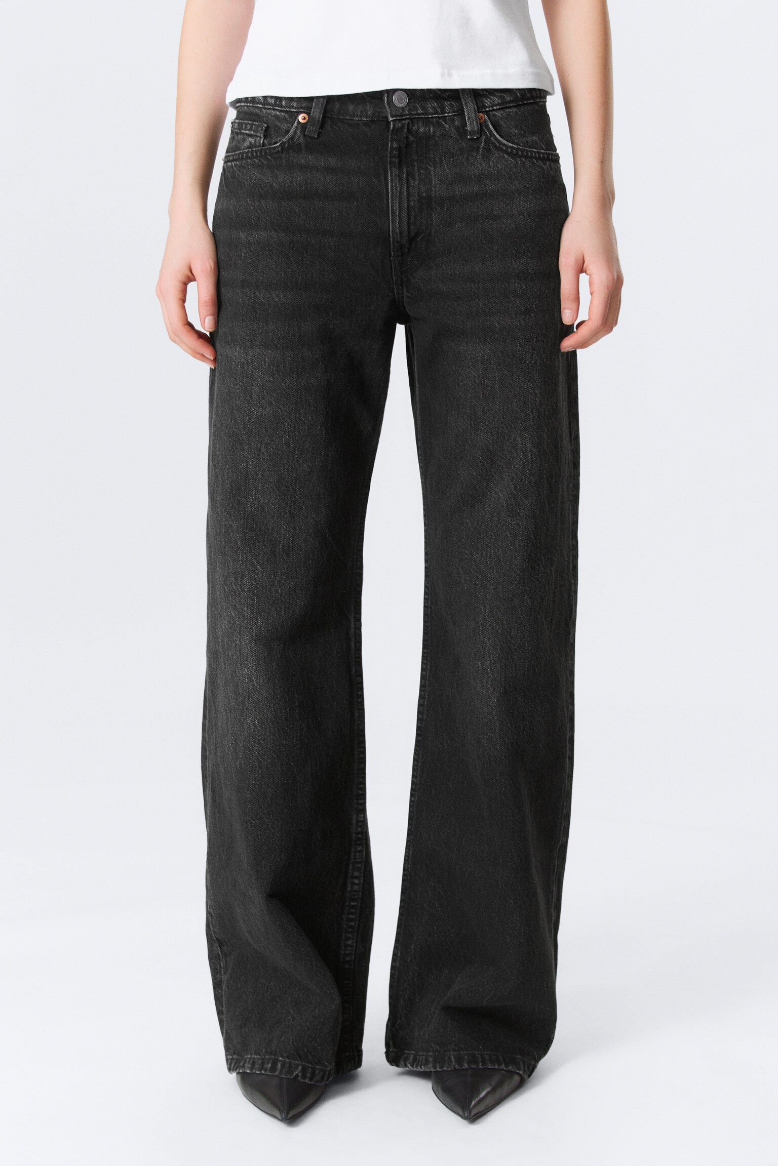 Blugi Paz cu talie medie și crac larg - Paloma Negru - Negru/Tuned Black - Negru/Perseus Albastru - Albastru Mediu/Blue Horses - Albastru Mediu - 3