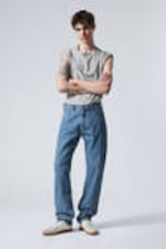 90s Blue - Medium Blue - Space Relaxed Straight Leg Jeans - 0