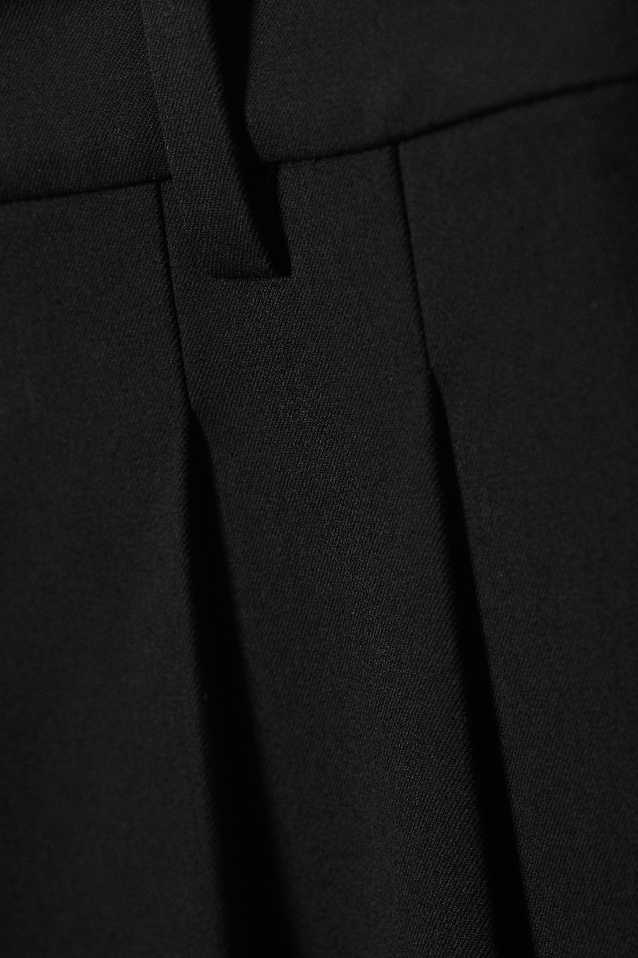 Black - Super Wide Pleated Suiting Trousers - 5