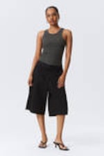 Black Rinse - Black - Astro Denim Loose Baggy Shorts - 3