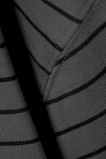 Gestreept donkergrijs - Boxy katoenen T-shirt met lange mouwen - 4