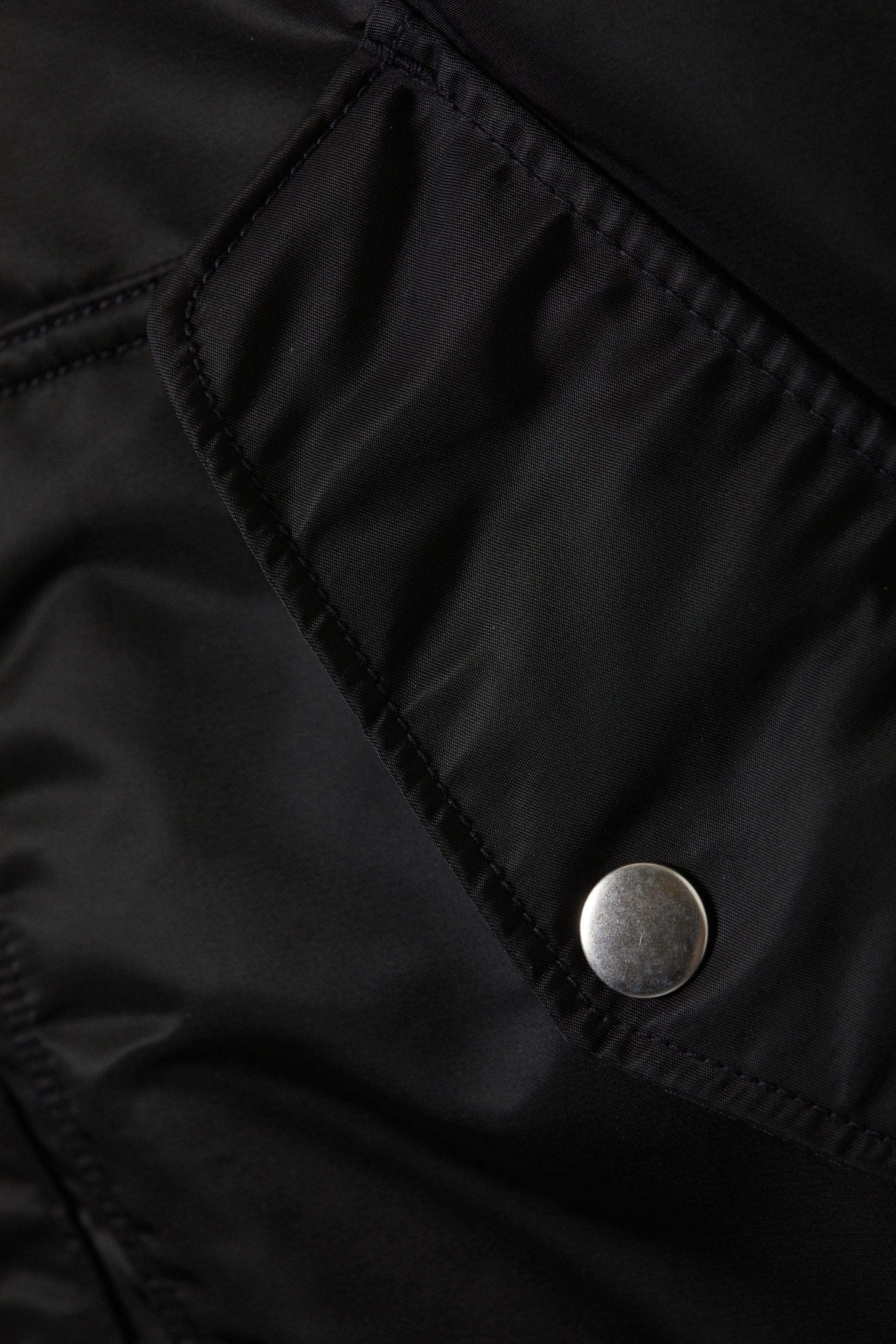 Black - Nylon Padded Parka Jacket - 2