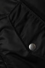 Schwarz - Gefütterte Parka-Jacke aus Nylon - 1