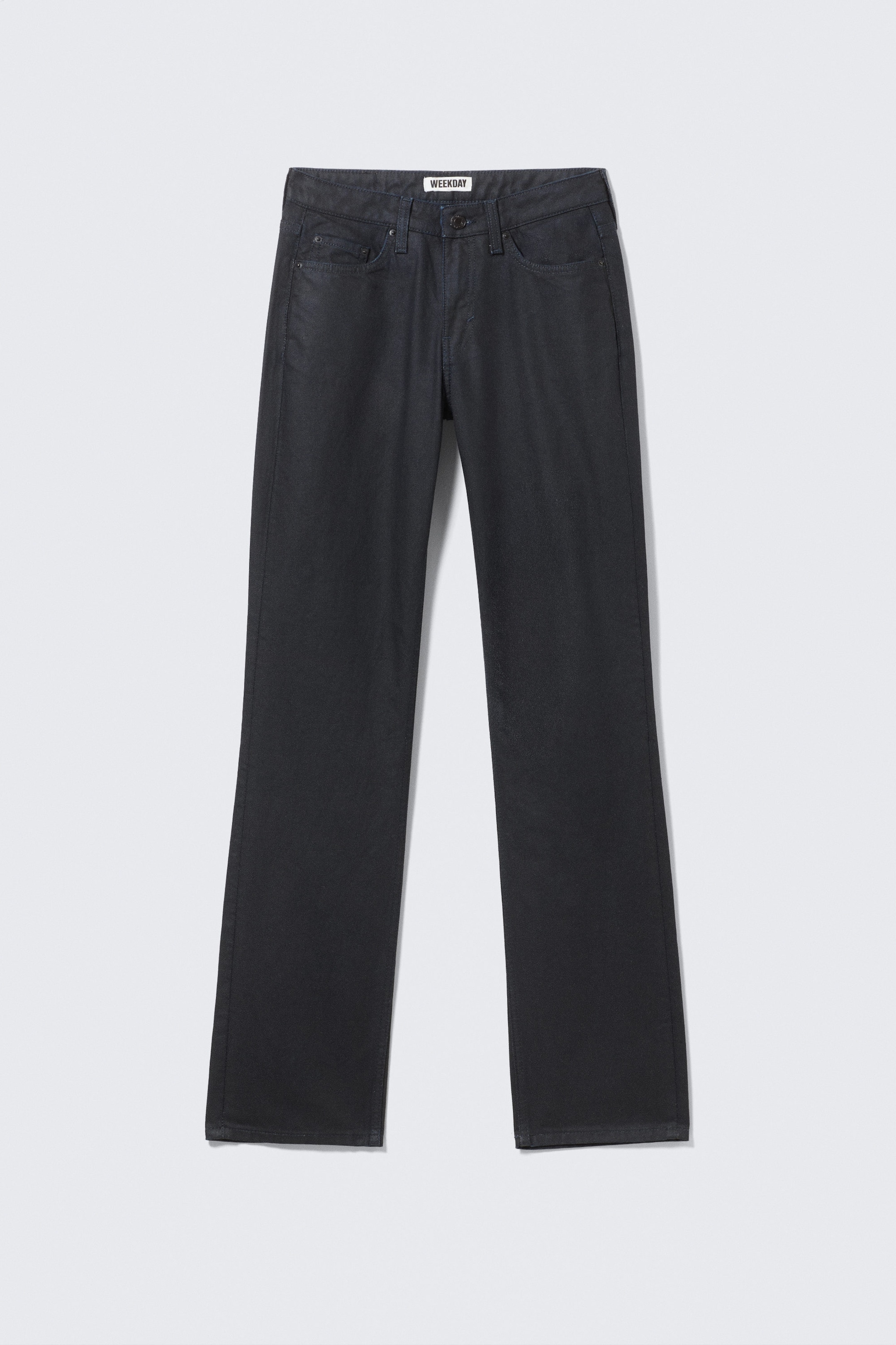 Indigo Coating - Mörkblå - Laika Coated Mid Waist Straight Leg Jeans - 5