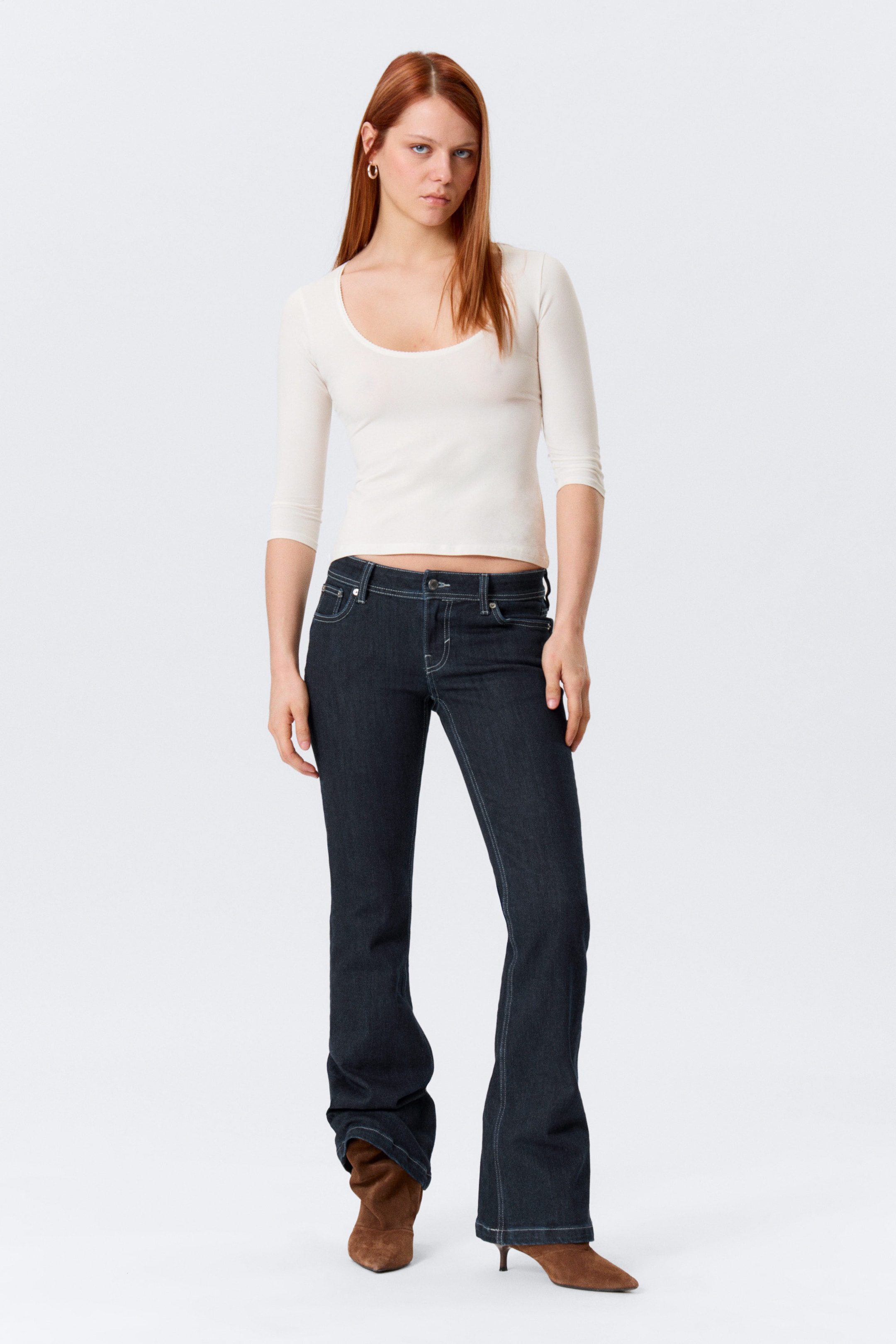 Off-white - Fitted Three-Quarter Sleeve Top - 2