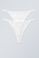 Weiß - Zelda – Tangas aus Spitze im 2er-Pack - 0