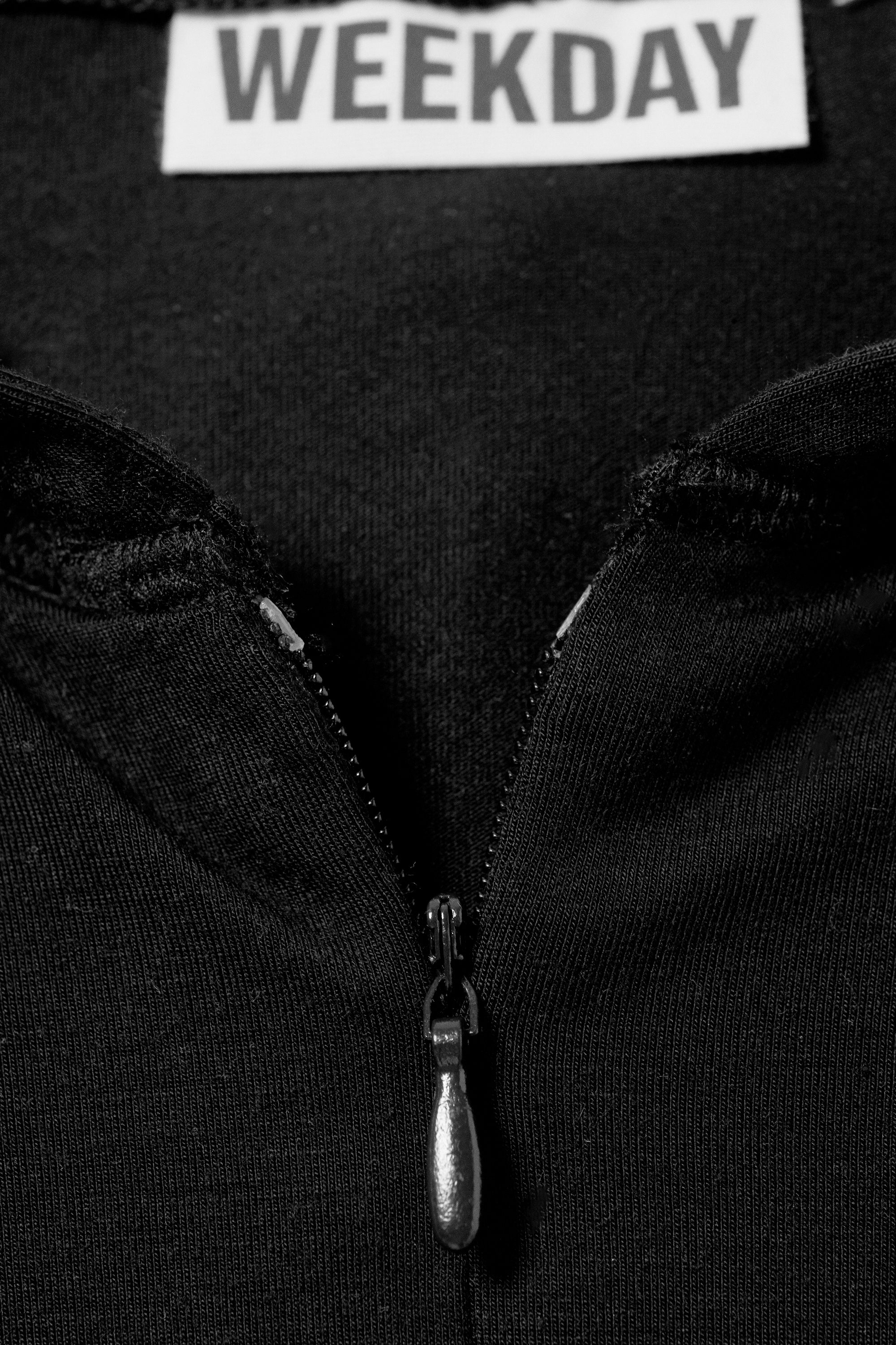 Black - Slim Fit Lyocell Zip Hoodie - 4