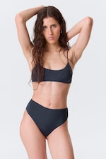 Mörkblå - Brazilian-cut bikinitrosor med hög midja - 0