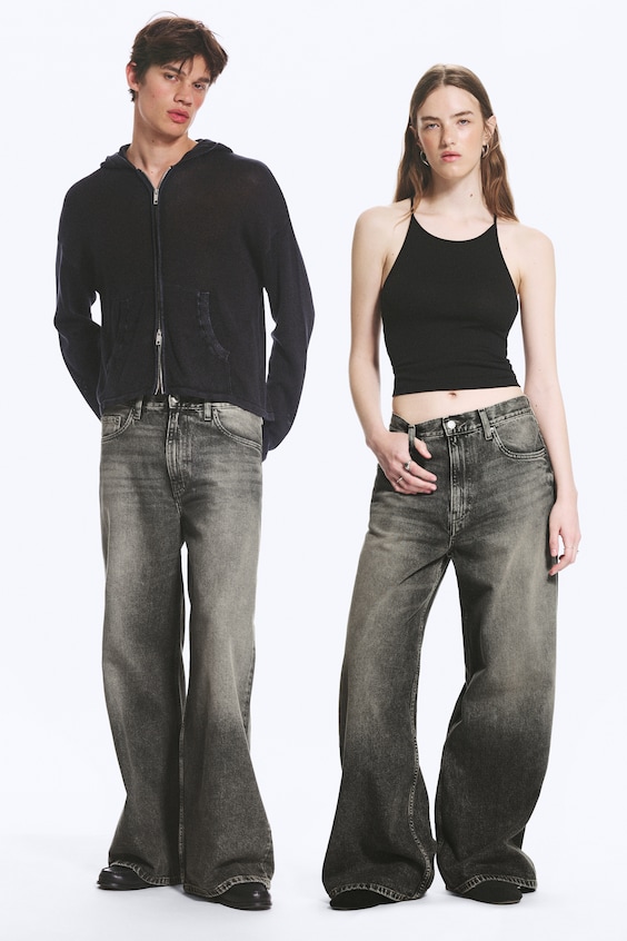 Dżinsy unisex Solar Regular Waist Loose Wide