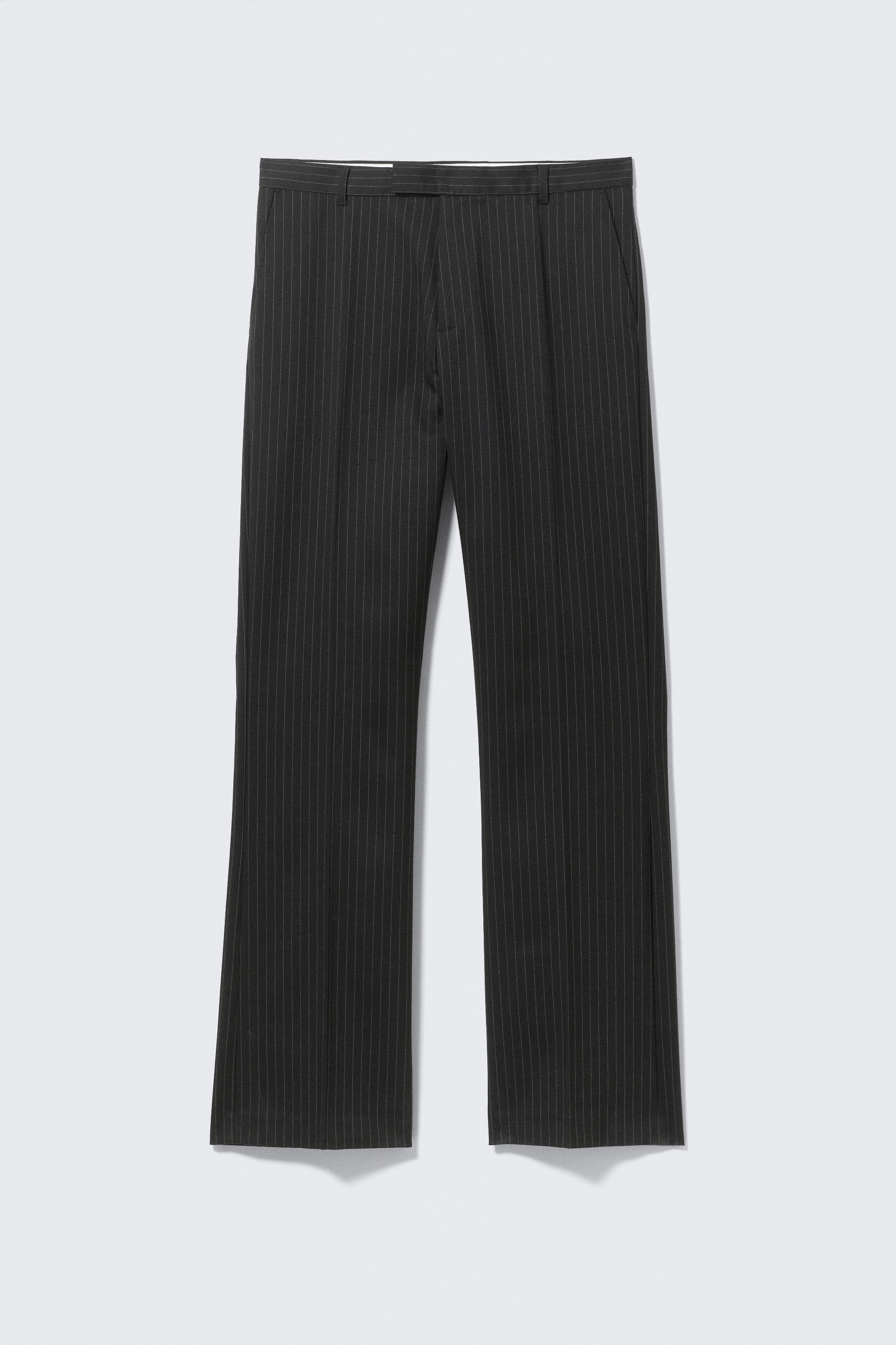 Black Pinstripe - Relaxed Pinstriped Suiting Trousers - 5