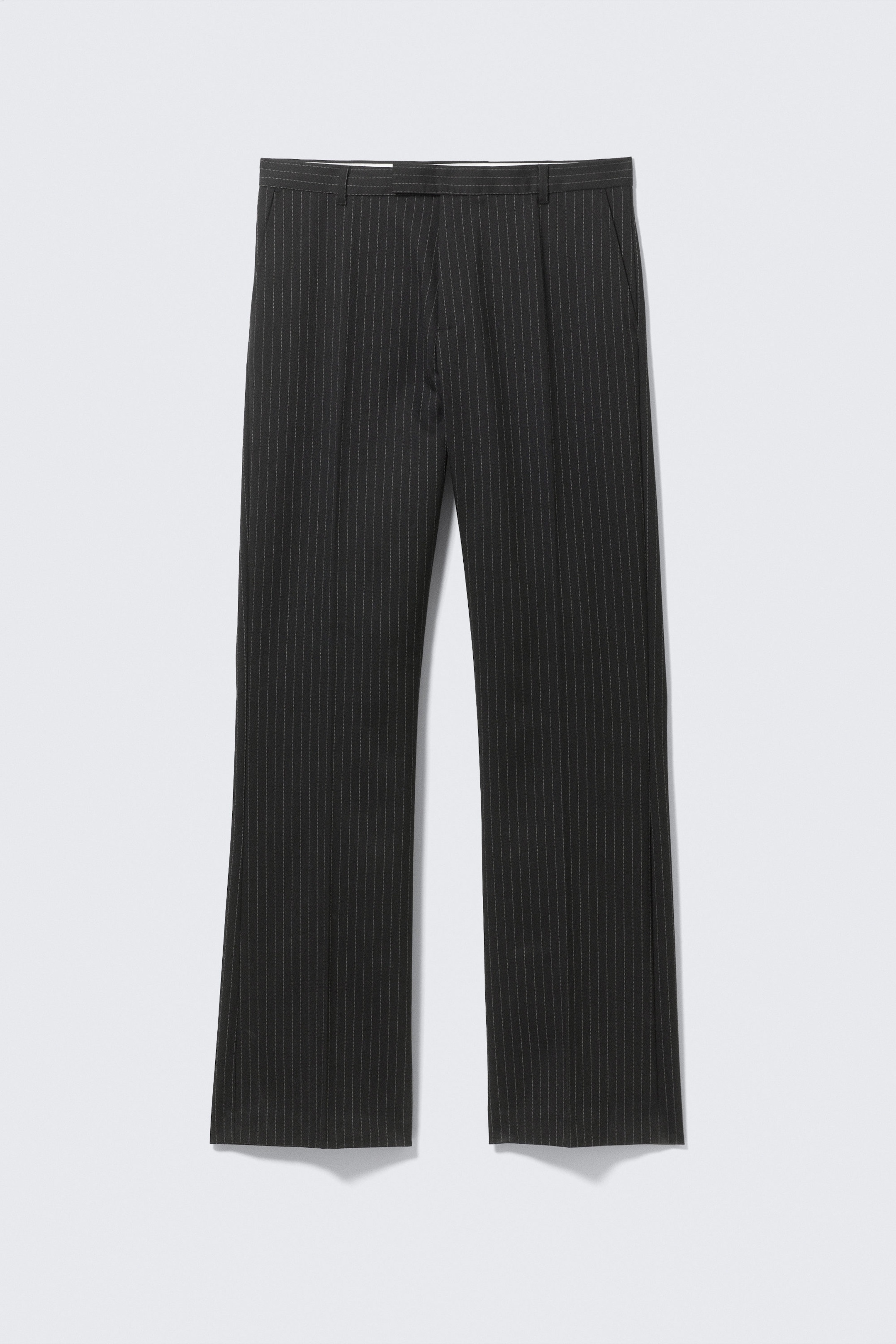 Black Pinstripe - Relaxed Pinstriped Suiting Trousers - 5
