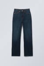 Compact Blue - Dunkelblau - Rowe Super High Waisted Regular Straight Leg Jeans - 5