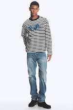 Gestreept - Dreams - Geweldig boxy T-shirt met graphic en lange mouwen - 1