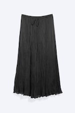Dark Grey - Crinkled Maxi Skirt - 3