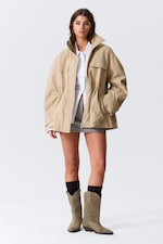 Beige - Relaxed Utility Jacket - 0