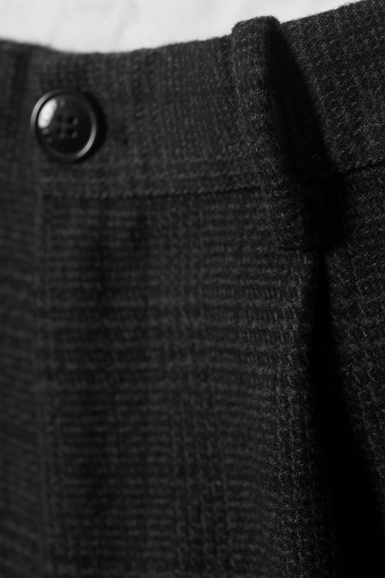 Uno Loose Heavyweight Suit Trousers - Checked Black - 3