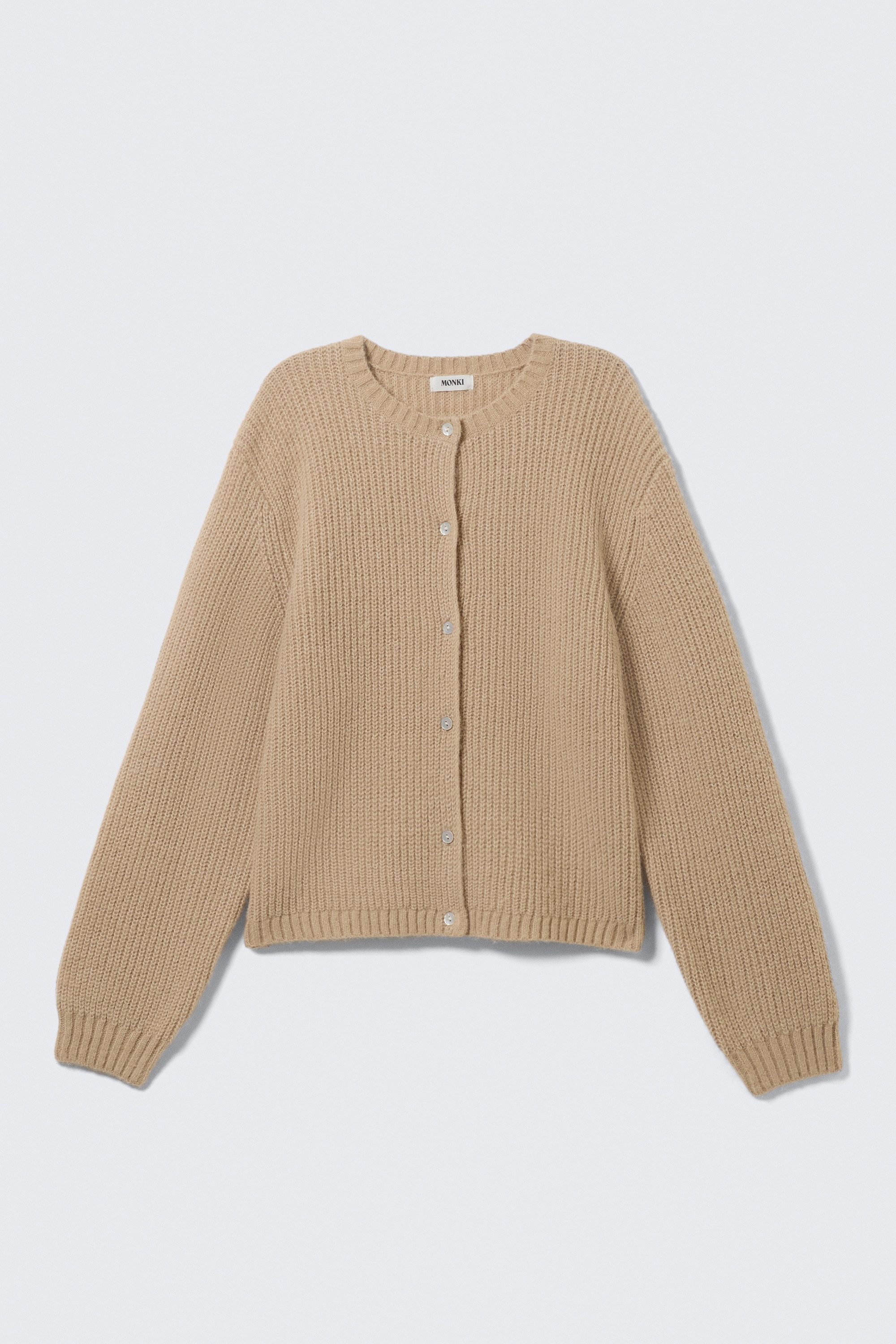 Weicher Strickcardigan - Beige/Zartgelb/Hellorange