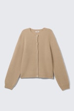Beige - Weicher Strickcardigan - 3