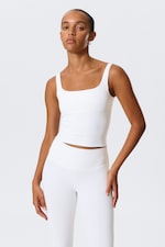 White - Cropped Sports Top - 1