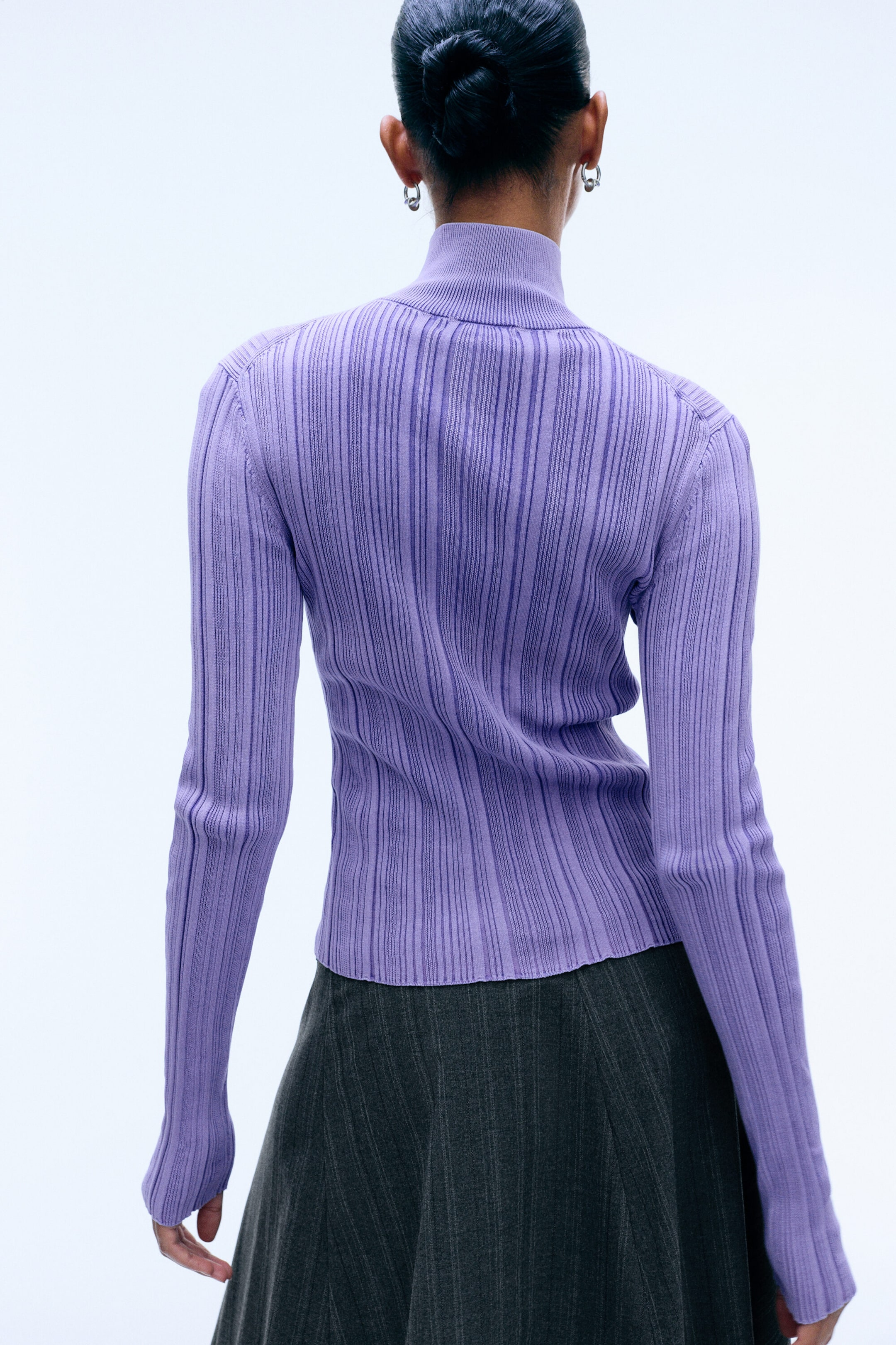 Vasket Lilla - Ribbet formet cardigan - 3