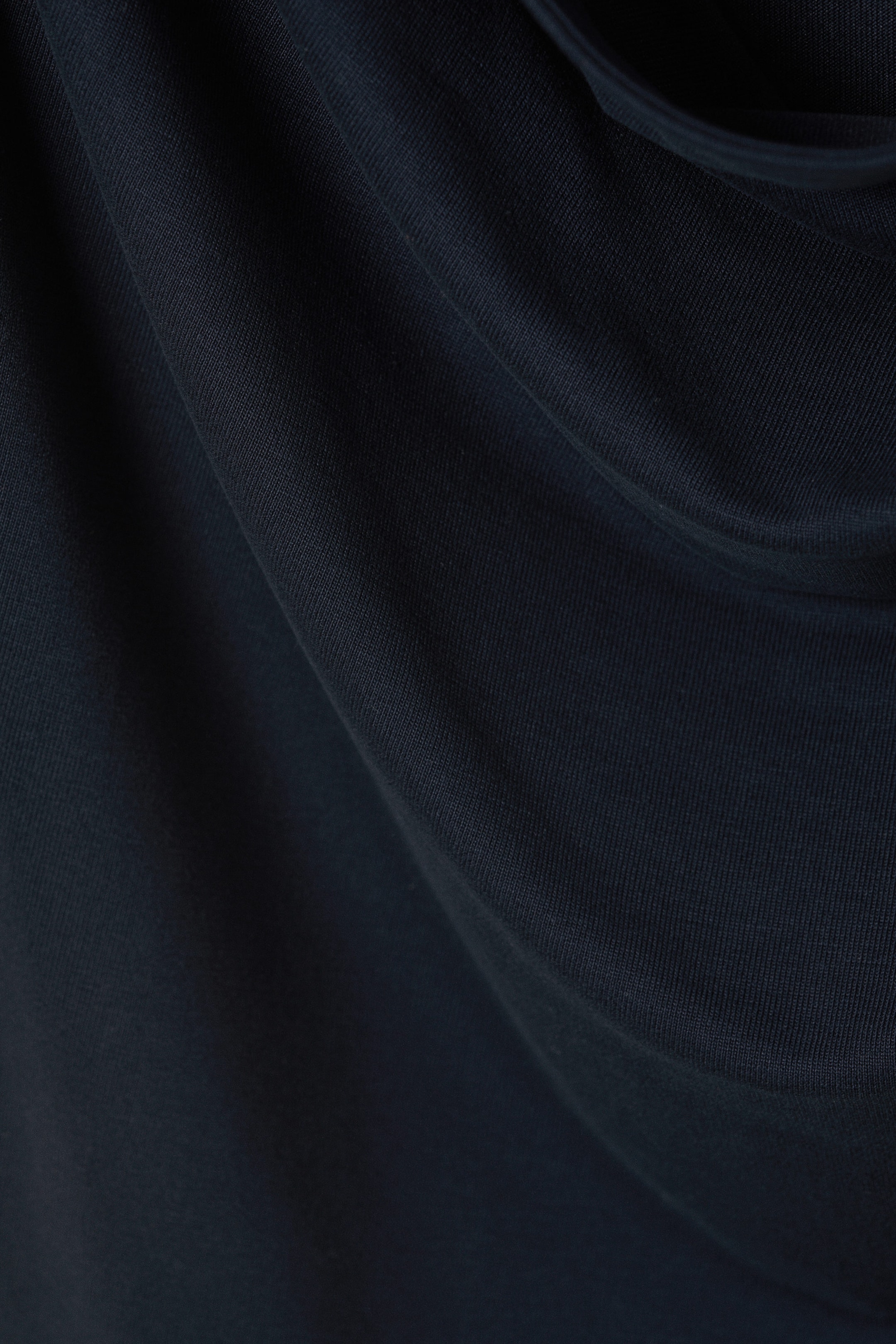 Dark Blue - Sleeveless Draped Waterfall Top - 4