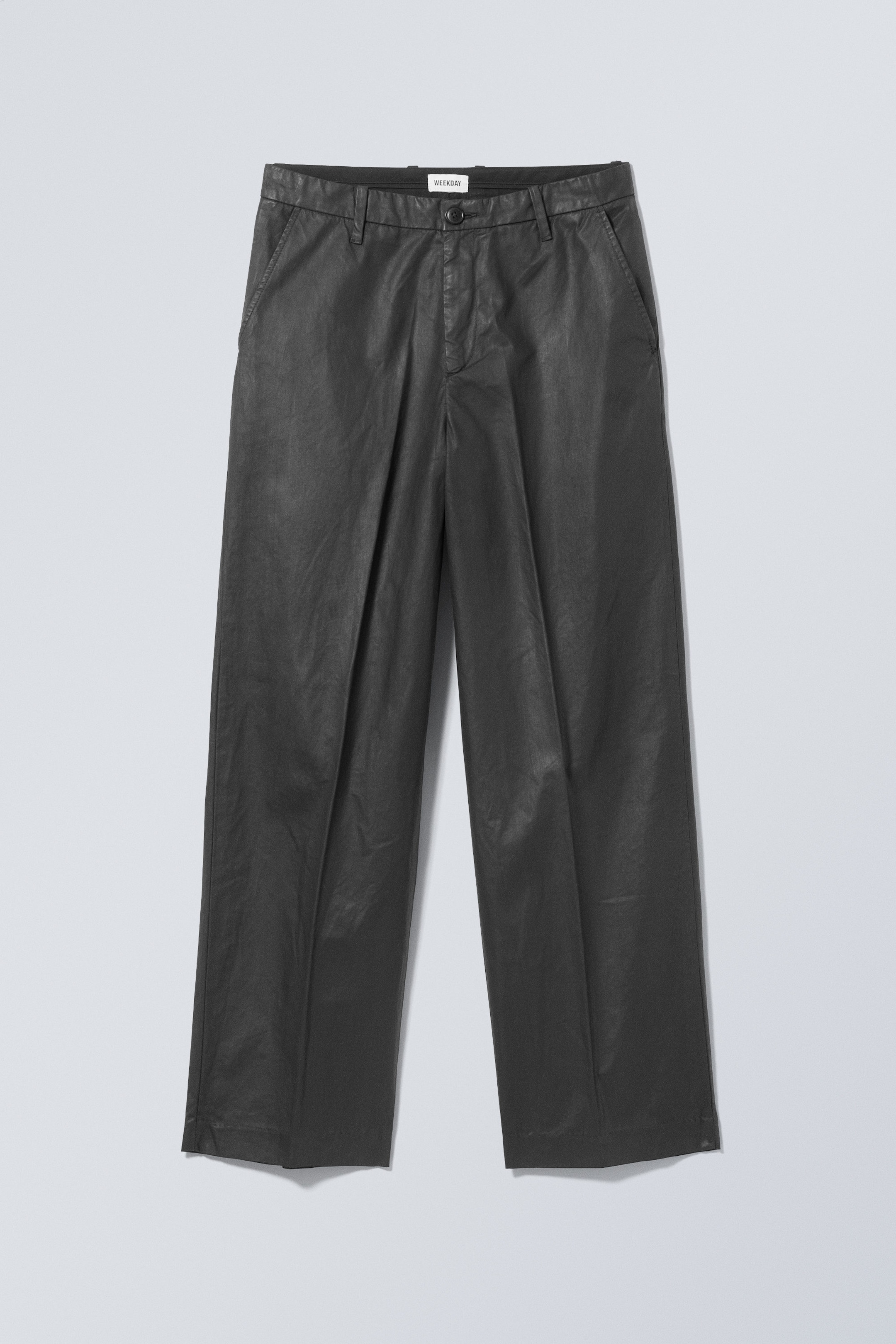 Black - Dave Loose Coated Trousers - 0