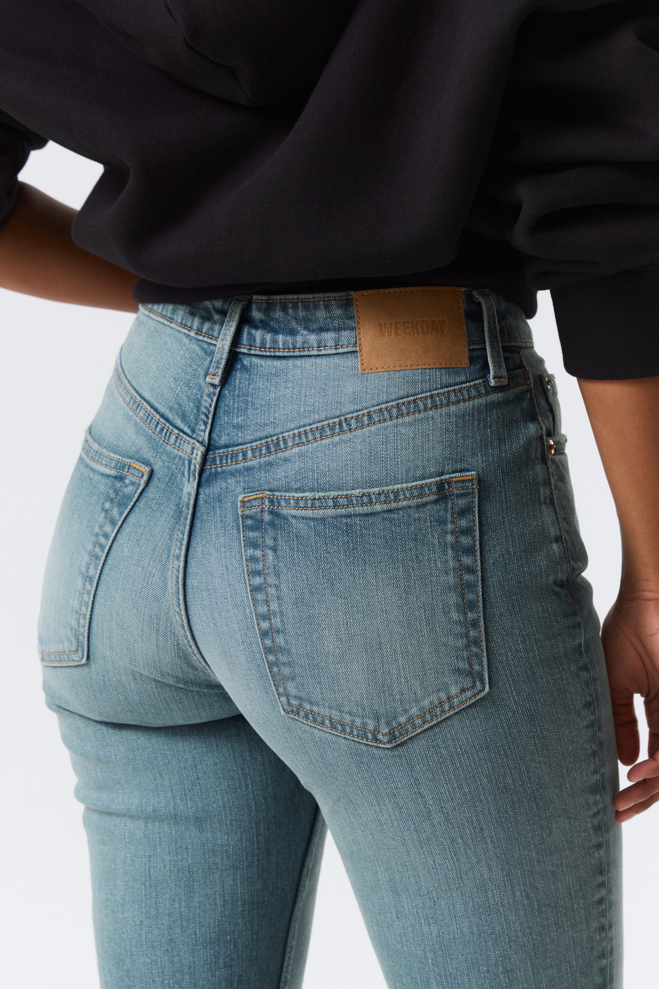 Blue Horses - Medium Blue - Vega Curve High Waisted Slim Leg Jeans - 4