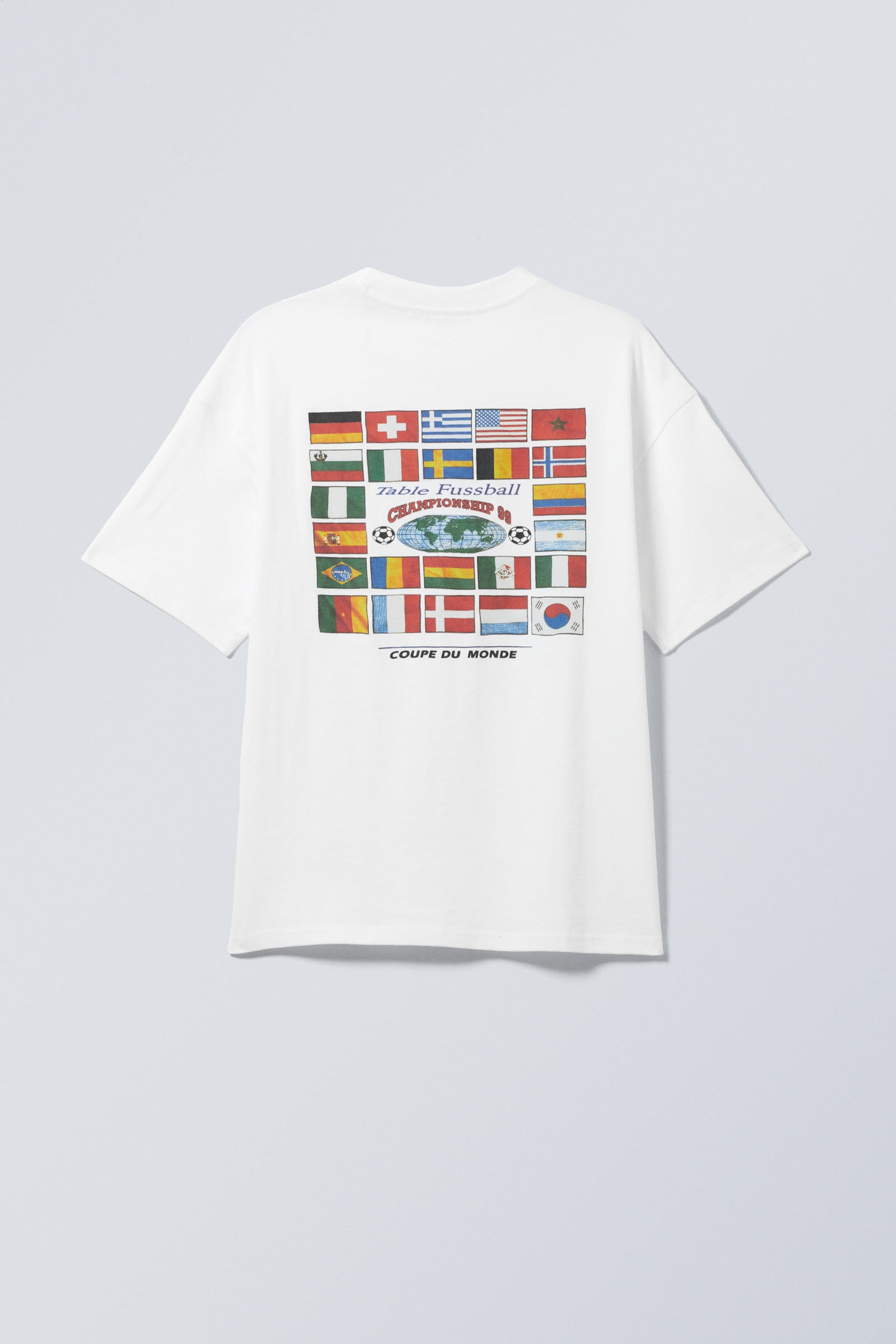 White - World Cup 99 - Great Boxy Printed Graphic Tee - 1