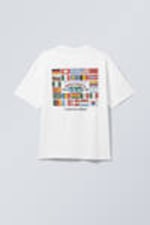 White - World Cup 99 - Great Boxy Printed Graphic Tee - 1