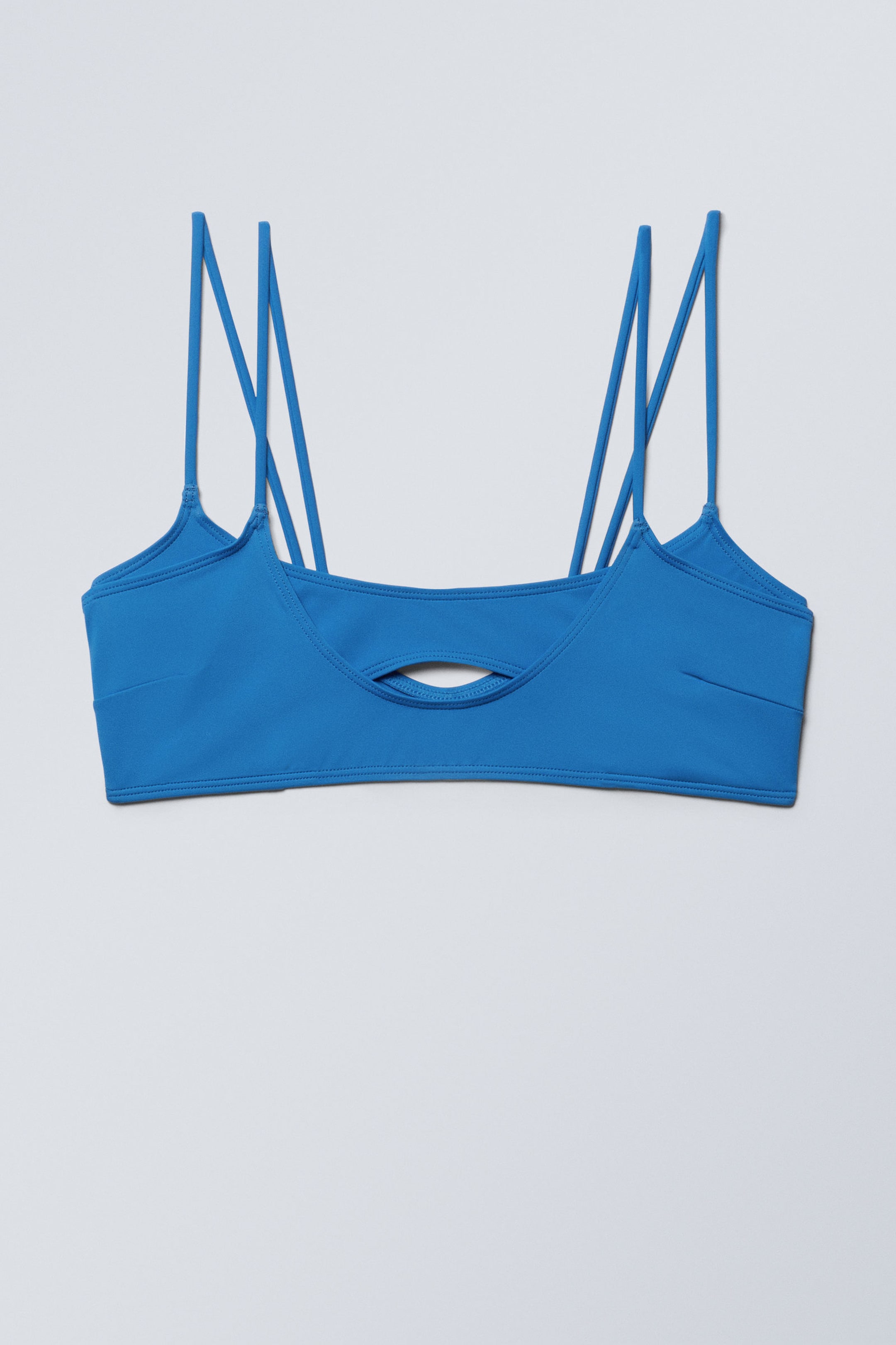 Bright Blue - Strappy Layered Bikini Top - 3
