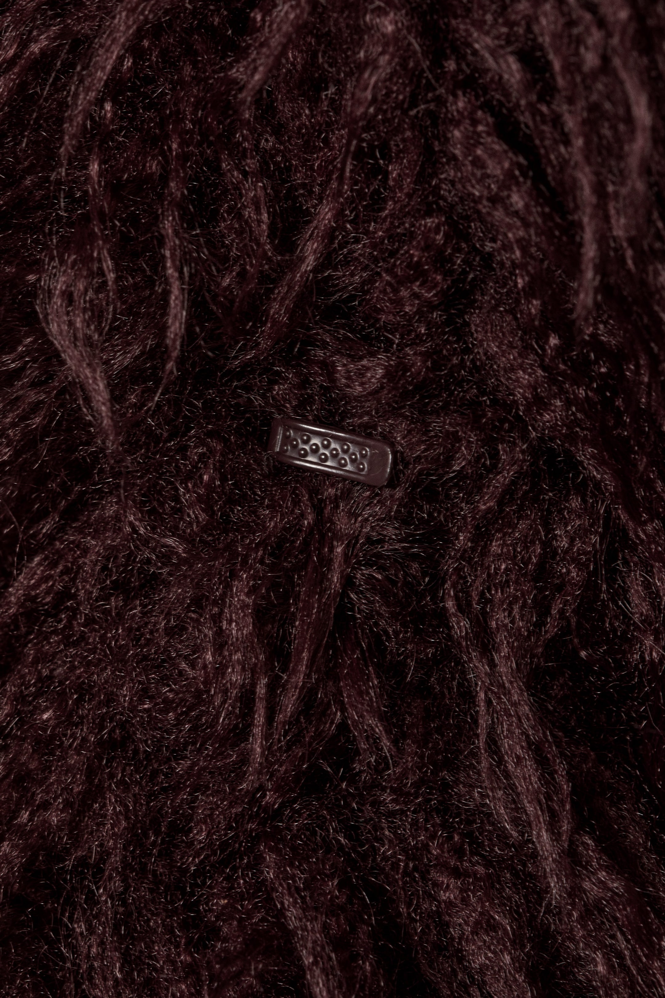 Burgundy - Faux Fur Jacket - 7