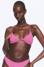 Pink - Turn Halter Bikini Top - 0