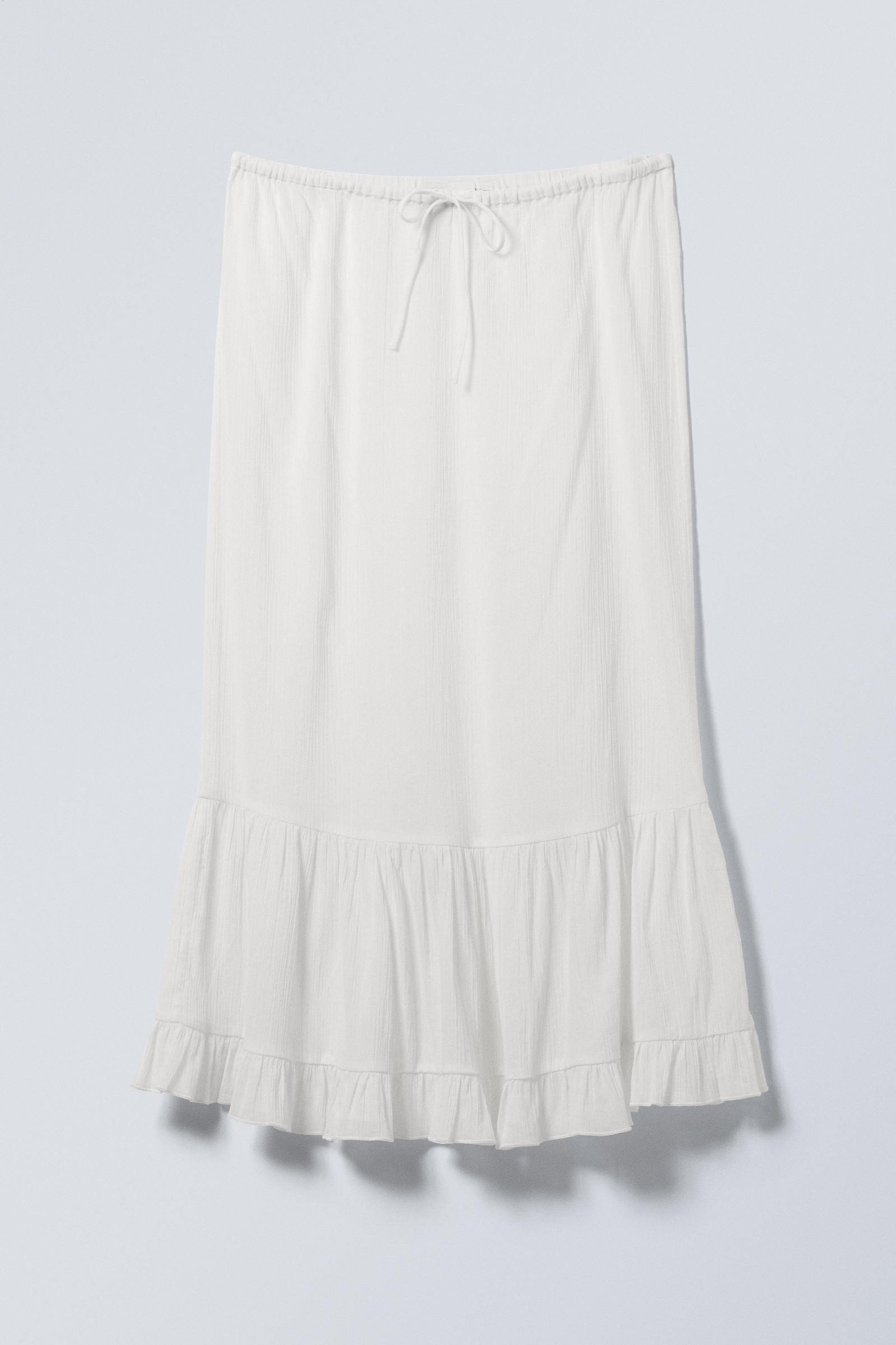 Flowy Midi Skirt: Crusher - Tiered