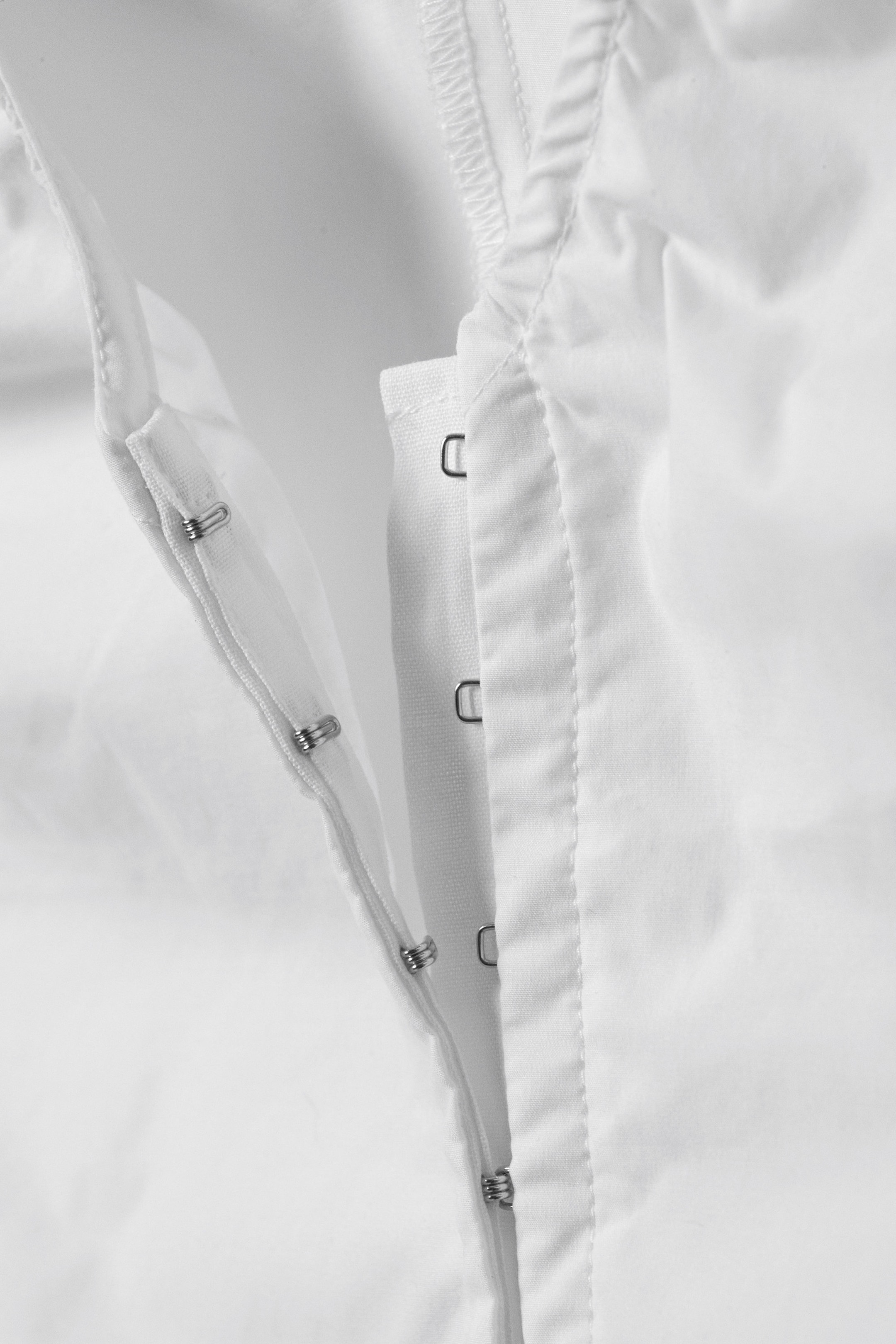 White - Sleeveless V-neck Cotton Top - 2