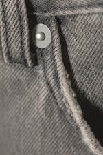 Clay Grey - Grey - Galaxy Mid Rise Loose Straight Leg Unisex Jeans - 1