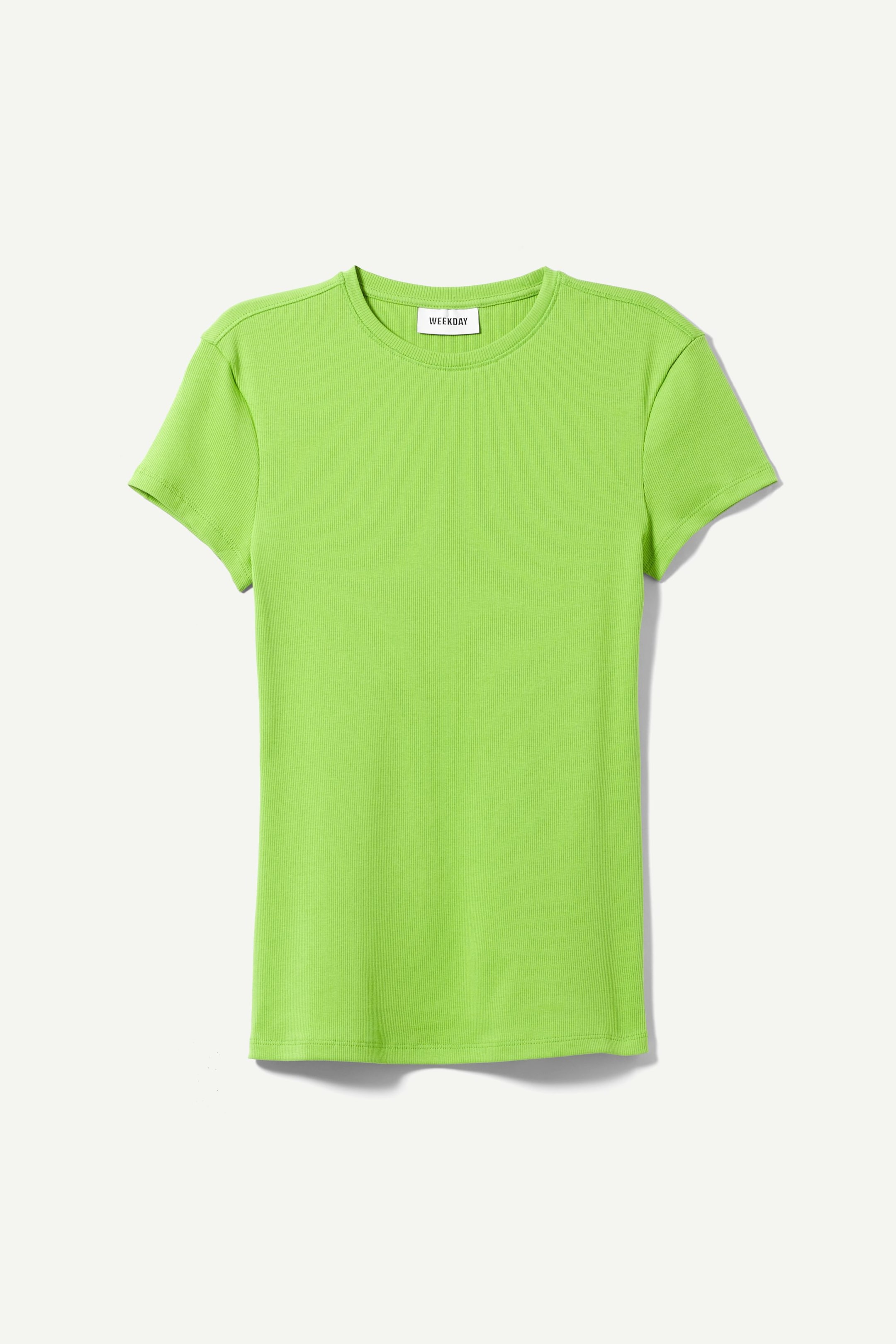 Chartreuse - Close Fitted Rib T-Shirt - 0