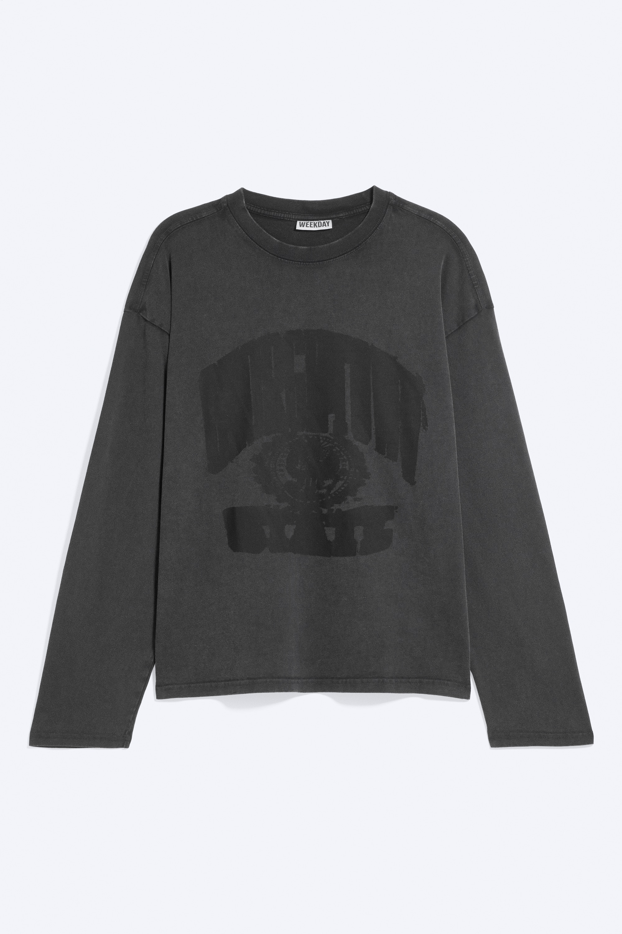 T-shirt carré graphique à manches longues Great - Noir délavé imprimé/Rayé Blanc/Noir/Blanc cassé – lot de logos/Gris foncé délavé/Imprimé gris foncé/Vert kaki - Camouflage
