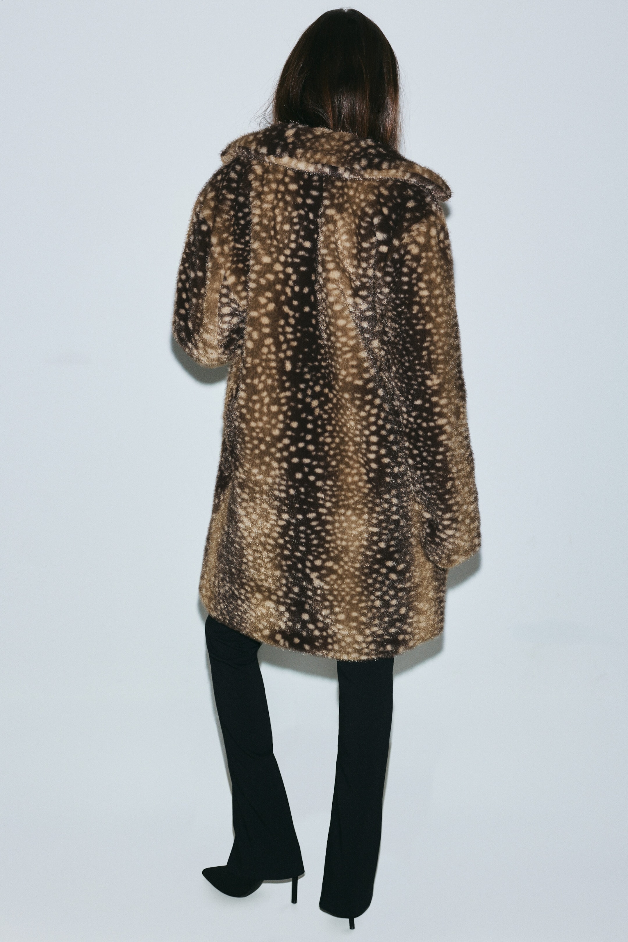 Dark Brown - Deer Spots - Carcoat van imitatiebont - 5